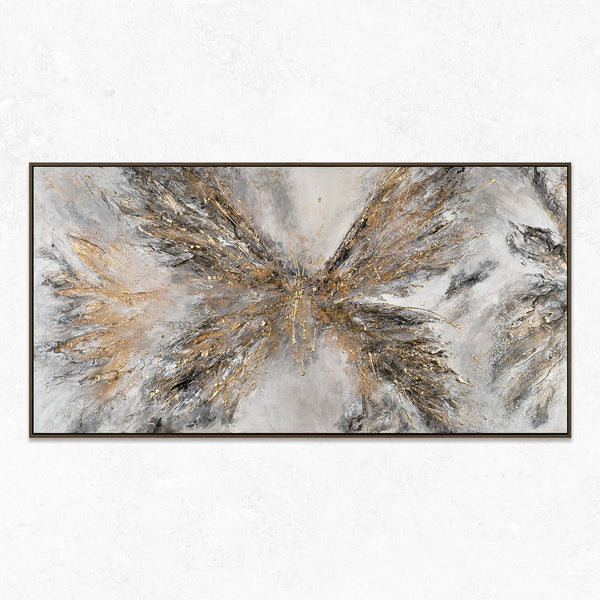 The painting "Take-off" is an abstraction with the shape of a wing