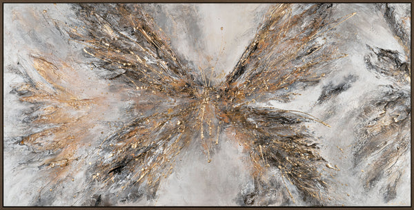 The painting "Take-off" is an abstraction with the shape of a wing