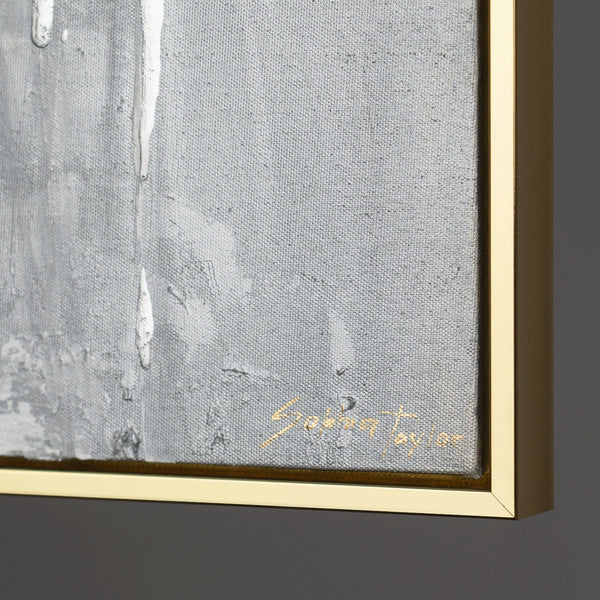 The painting "The Limit of Light" is an abstraction with an architectural rhythm