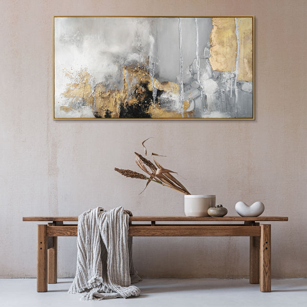 The painting "The Limit of Light" is an abstraction with an architectural rhythm