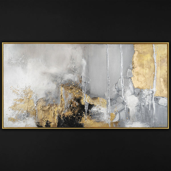 The painting "The Limit of Light" is an abstraction with an architectural rhythm