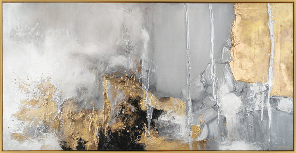 The painting "The Limit of Light" is an abstraction with an architectural rhythm